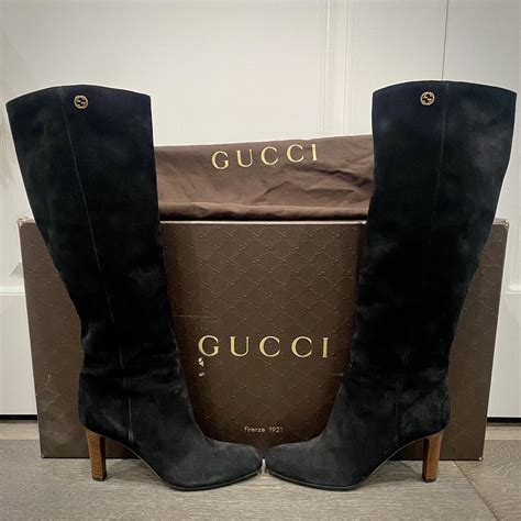 gucci toll boots|gucci suede tall boots.